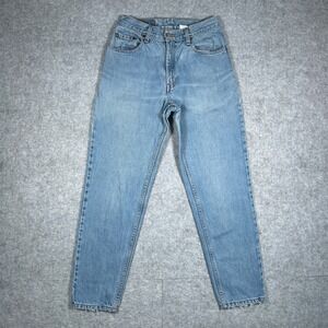 Vintage Levi's 550 Denim Jeans Womens 1S(24x28) Light Blue Relaxed Fit taper 90s